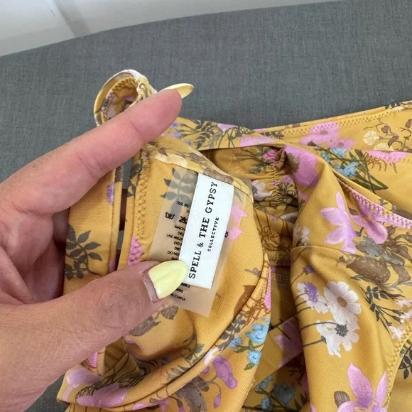 Spell & the Gypsy Collective Wild Bloom Athletic Workout Set - Mustard - Picture 7 of 11